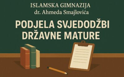 Obavijest o preuzimanju svjedodžbi državne mature.