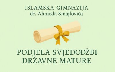 Obavijest o preuzimanju svjedodžbi državne mature.